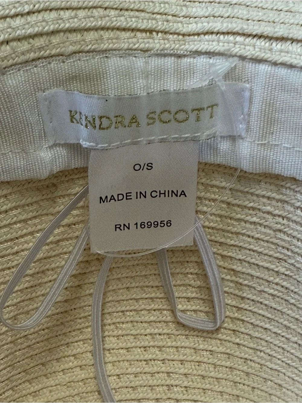 Kendra Scott Pasleigh Panama Gold Chain Chin Strap Hat